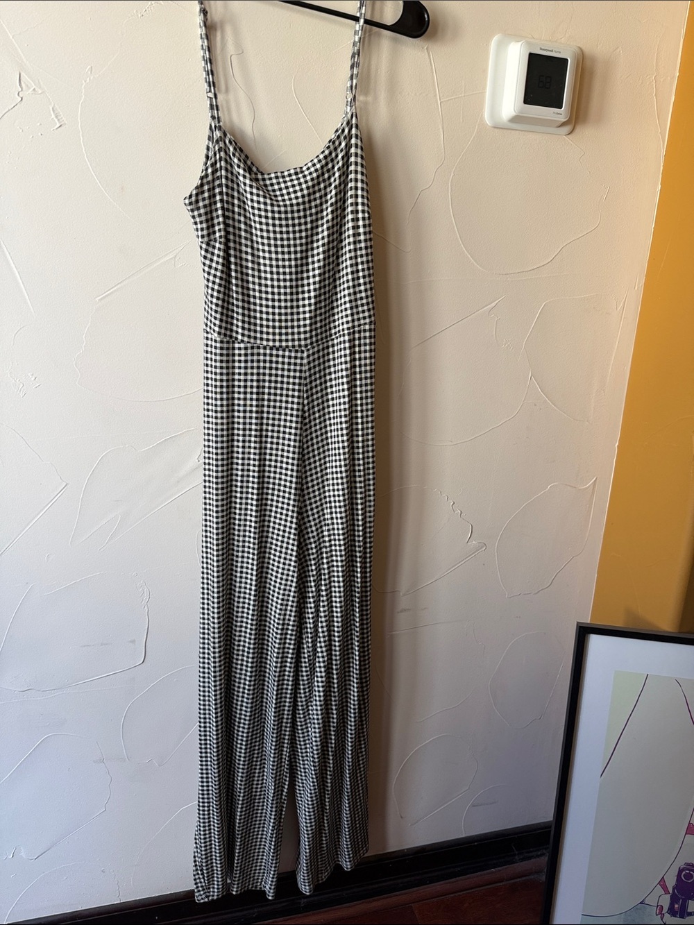stradivarius Black & White Gingham jumpsuit